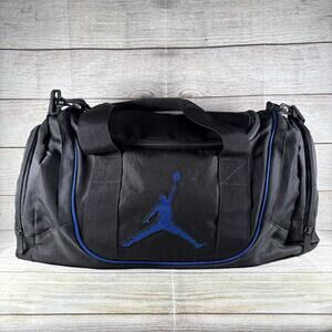 Jordan Jumpman Black Blue Duffel Bag Gym Sport Travel Carry On Overnight